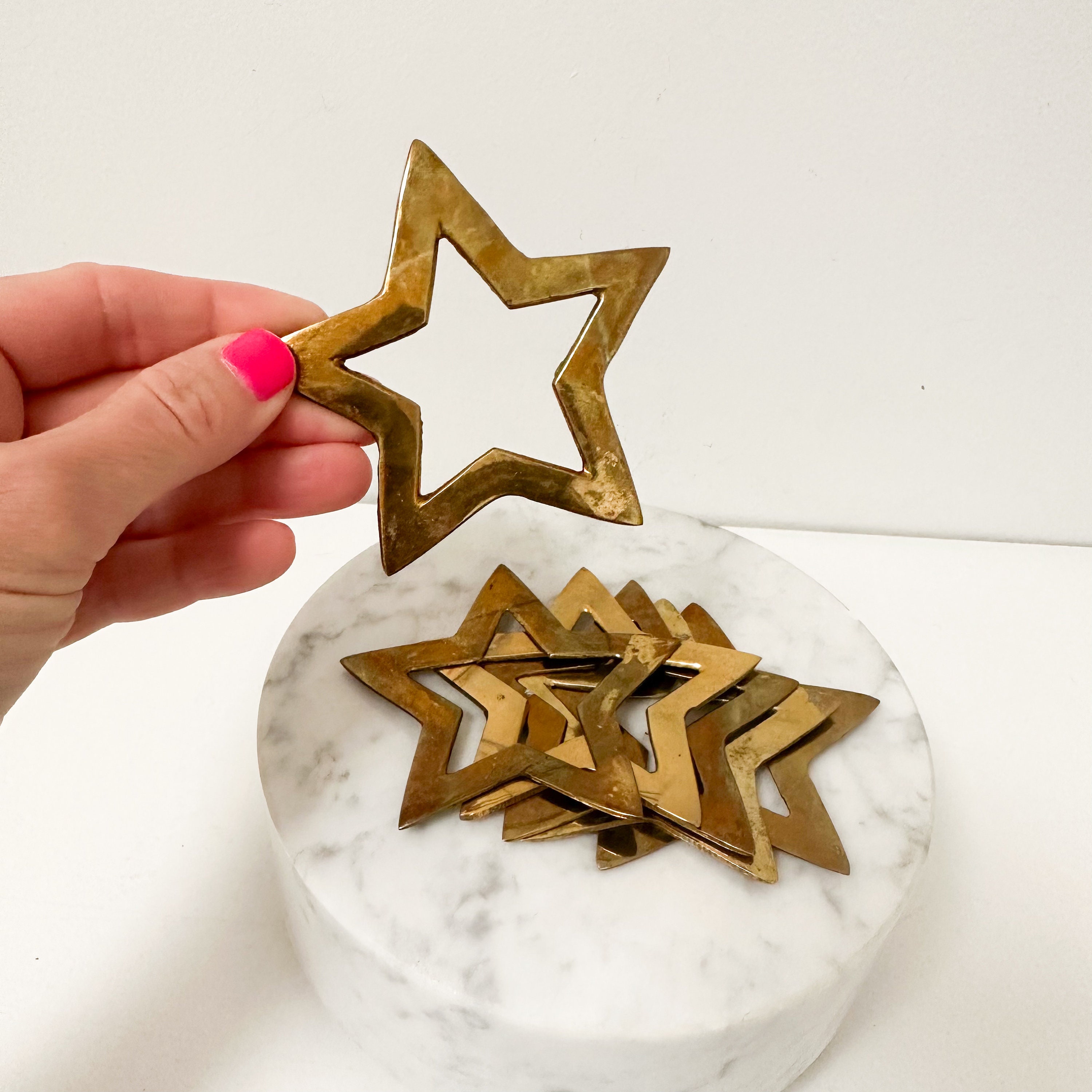 Gold star napkin rings deals