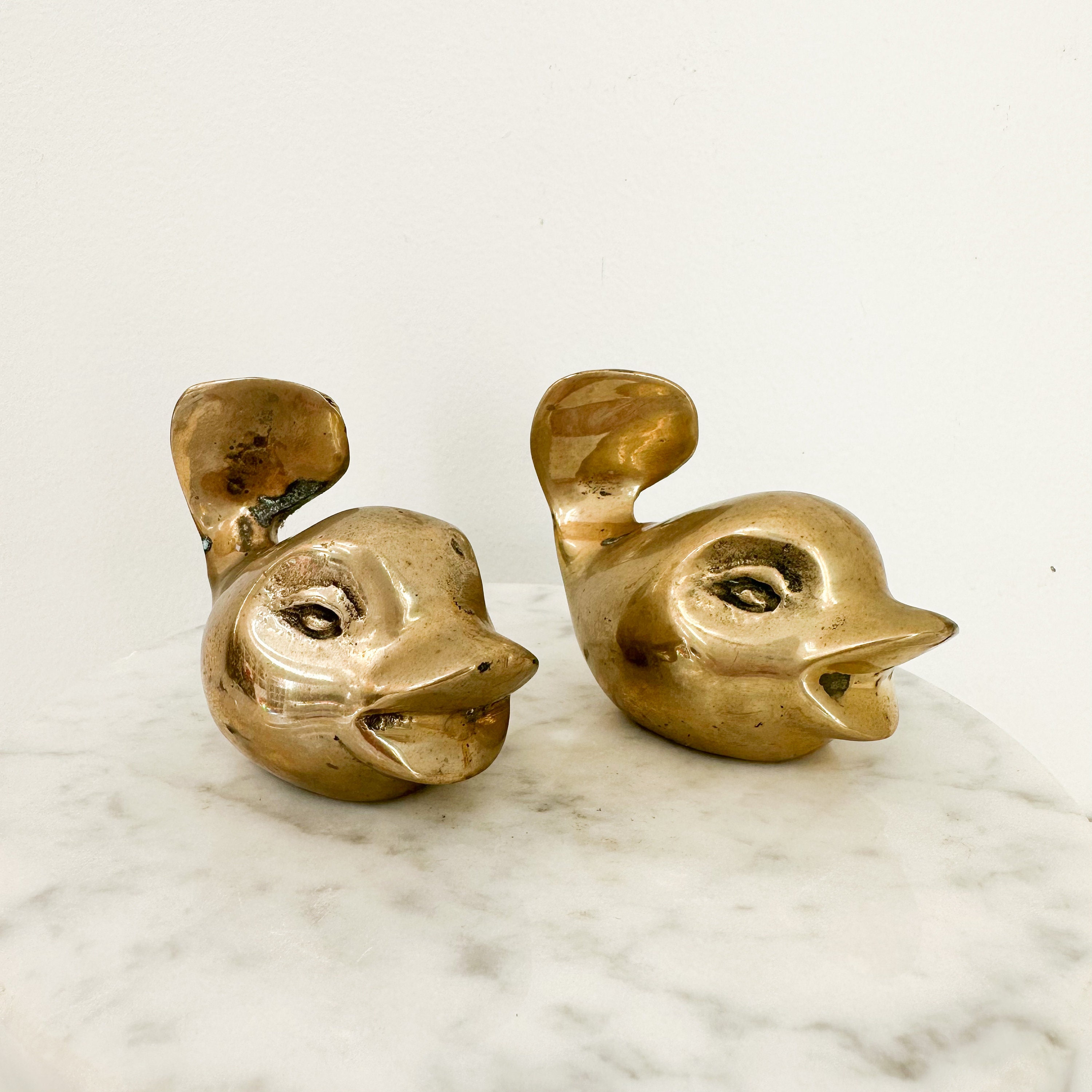 真鍮製魚の彫刻 2体セット