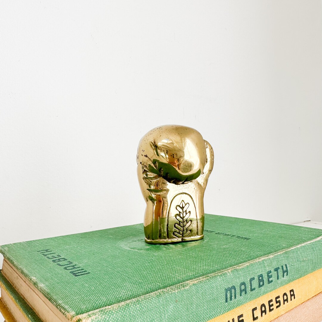 Vintage Brass Boxing Glove, Brass Maxzide 25 Boxing Glove, Vintage