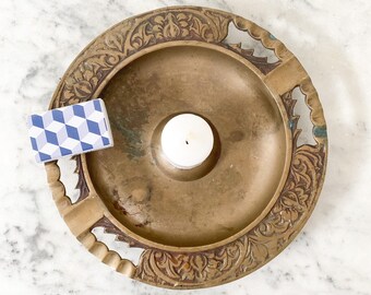 レトロ 中国雑貨 真鍮 干支 十二支 3本足 灰皿 アッシュトレイ 香炉