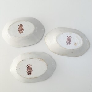 Antique Henry Alcock & Co. Semi-Porcelain Soap Dish Made in Cobridge England Sold Separately, Vintage White Floral Soap Dish Oval image 10