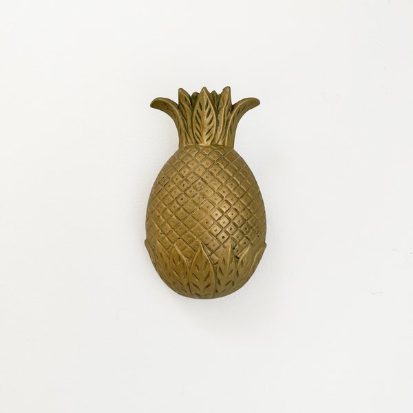 Vintage Brass Pineapple Door Knocker, Antique Brass Front Door Knocker, First Home Gift, Antique Hardware