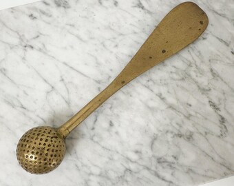 Vintage Brass Golf Ball Shoehorn, Father's Day Gift Golf Vintage