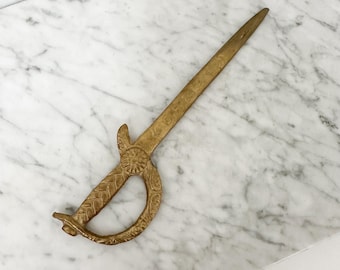 Vintage Brass Sword Letter Opener from Greece, Vintage Letter Opener