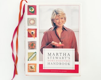 Martha Stewart's Hors d'Oeuvres Handbook by Martha Stewart with Susan Spungen First Edition 1999, Vintage Martha Stewart Cookbook
