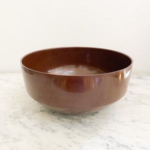 Rosti Denmark Mepal Melamine Design by Soren Andersen 2040. Brown Rosti Serving Bowl. Rosti Mixing Bowl. Vintage Melamine Salad Bowl