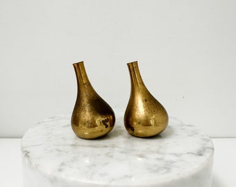 Vintage Dansk Brass Onion Candle Holders, Dansk Teardrop Candle Holders by Jens Quistgaard, Dansk Designs Denmark IHQ Candleholders