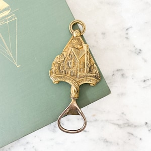 Shakespeare's Birthplace Brass Bottle Opener, Vintage Brass Beer Bottle Opener, Stratford-upon-Avon England Bottle Opener