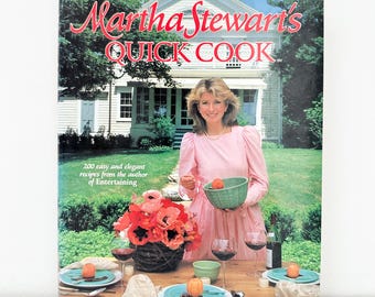 Martha Stewart's Quick Cook Cookbook 1983, Vintage Martha Stewart Cookbook Hardcover, 1980s Cookbook Gift