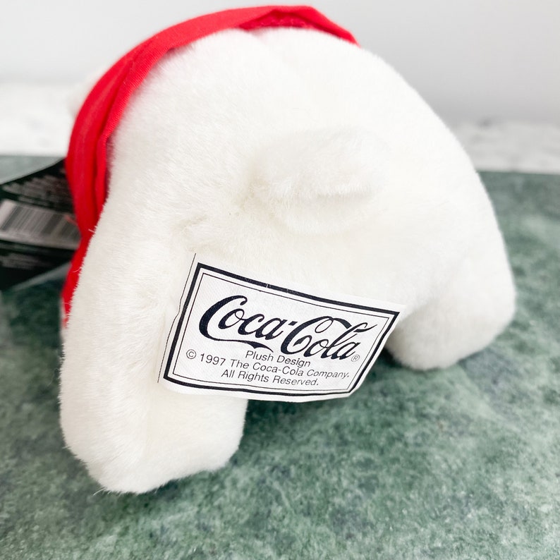 Cocacola Polar Bear Plushie Christmas Ornament 1997. Vintage Etsy