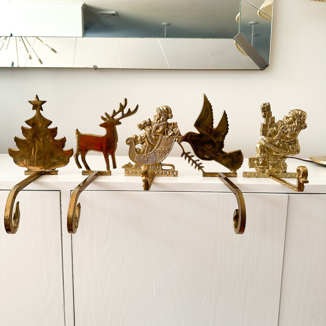 Vintage Brass Stocking Hooks Multiple Styles Available Etsy