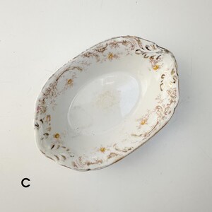 Antique Henry Alcock & Co. Semi-Porcelain Soap Dish Made in Cobridge England Sold Separately, Vintage White Floral Soap Dish Oval C