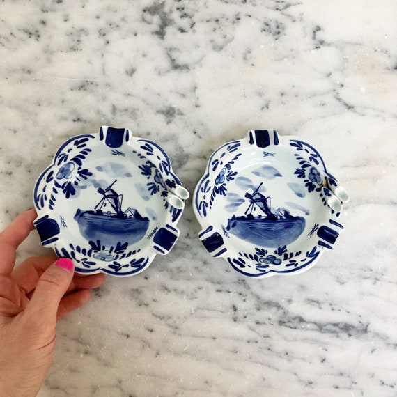 オランダ デルフト焼　ブルーアンドホワイトカップ　2個セット de17f89a0ae89f70e27704df880b72