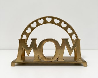 Vintage "MOM" Mail Holder or Napkin Holder,  Mother's Day Gift, Vintage Desk Organizer