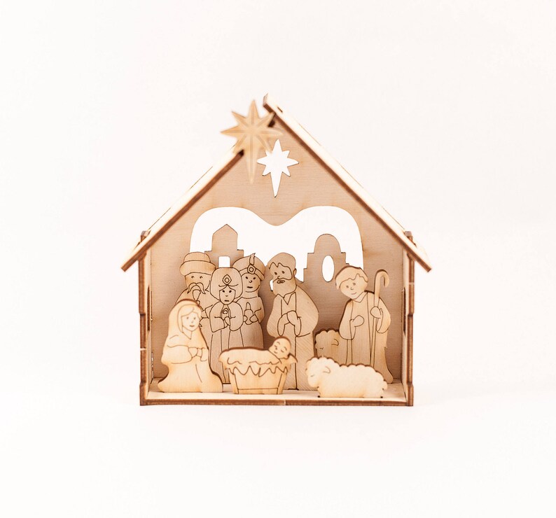 DIY Nativity Kit  Small Christmas Nativity Set for kids  by image 4