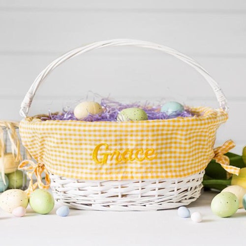 Jumbo Personalized Easter Basket Liner for LARGE Baskets // Etsy