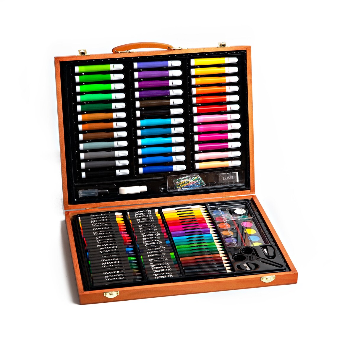 Engraved Wooden Art Box With Supplies Unique Birthday and Etsy