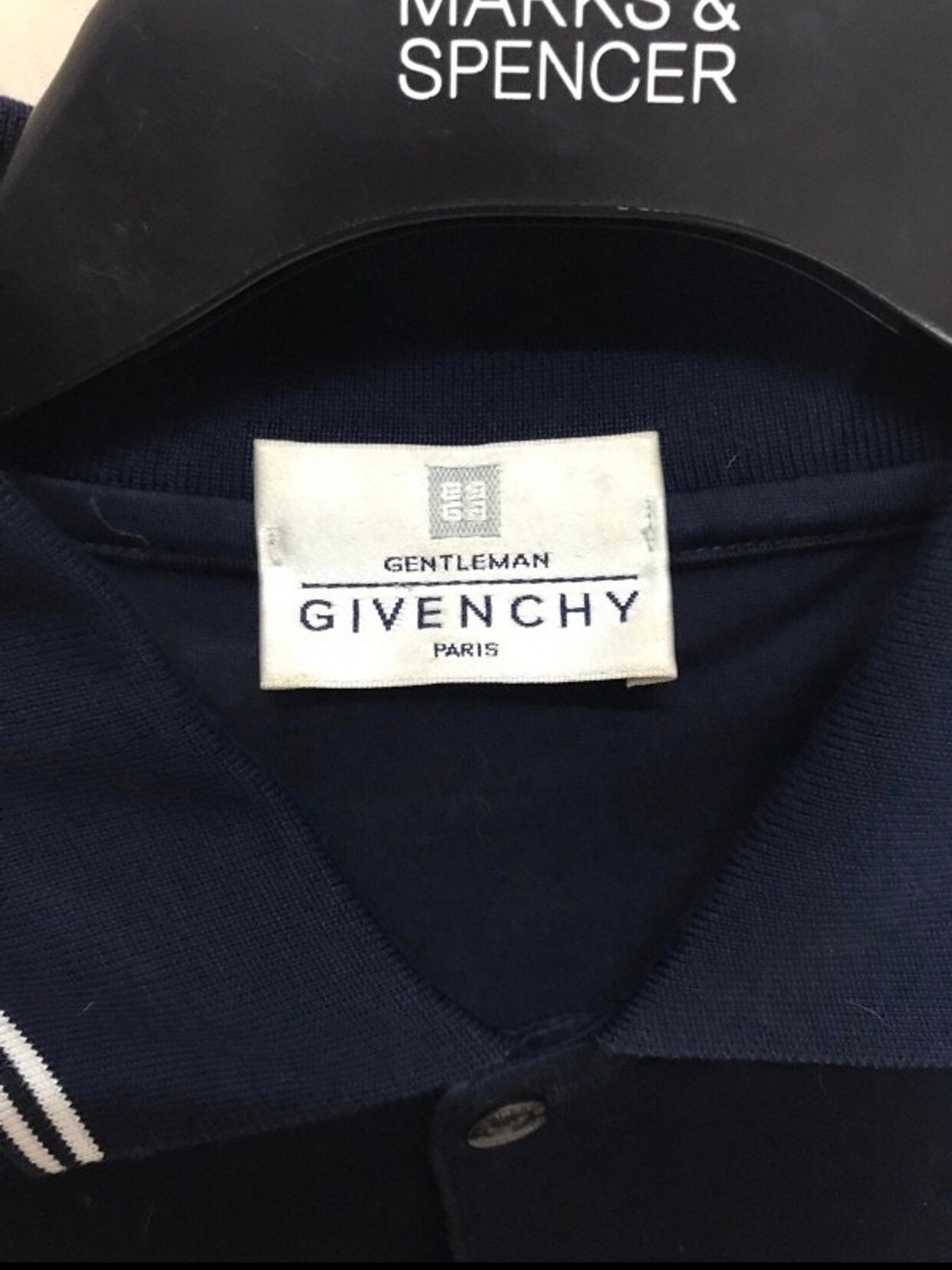 VTG 80s 90s Givenchy Gentleman Long Sleeve Polo Shirt Italy