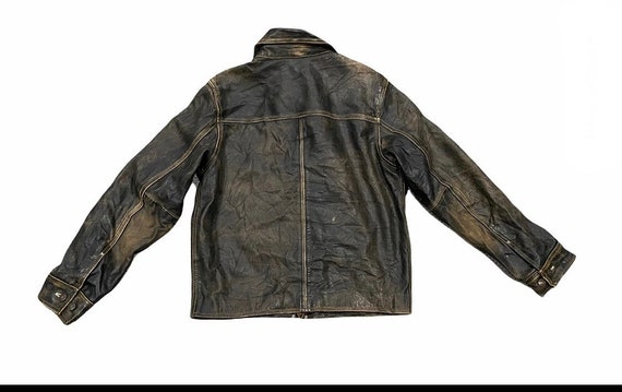 Vintage GAP Leather Jacket Biker Jacket Style Rare   Etsy