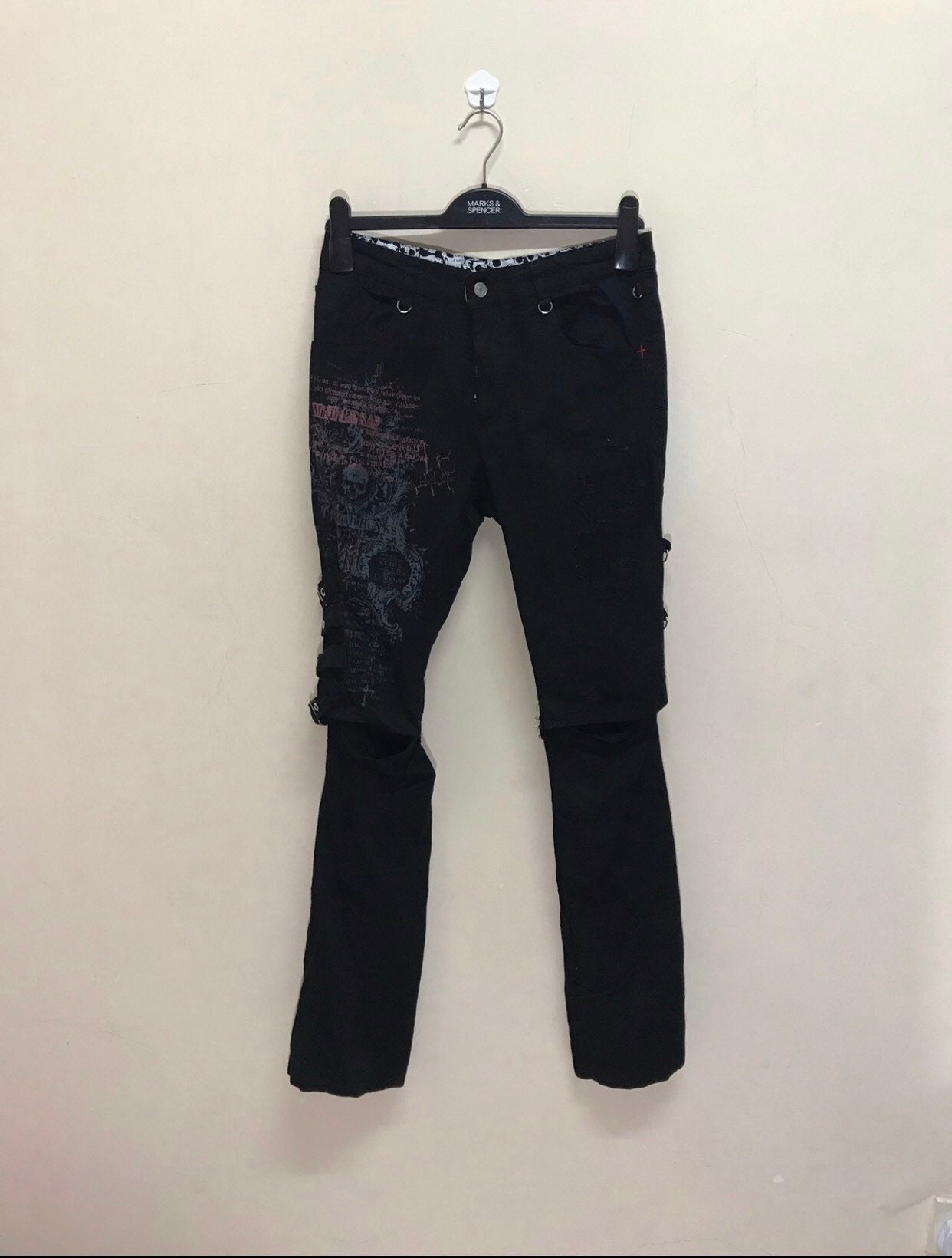 Vintage Japanese Brand Mad Punk Casual Pants Bondage Vintage Japanese Brand Mad Punk Casual Pants Bondage