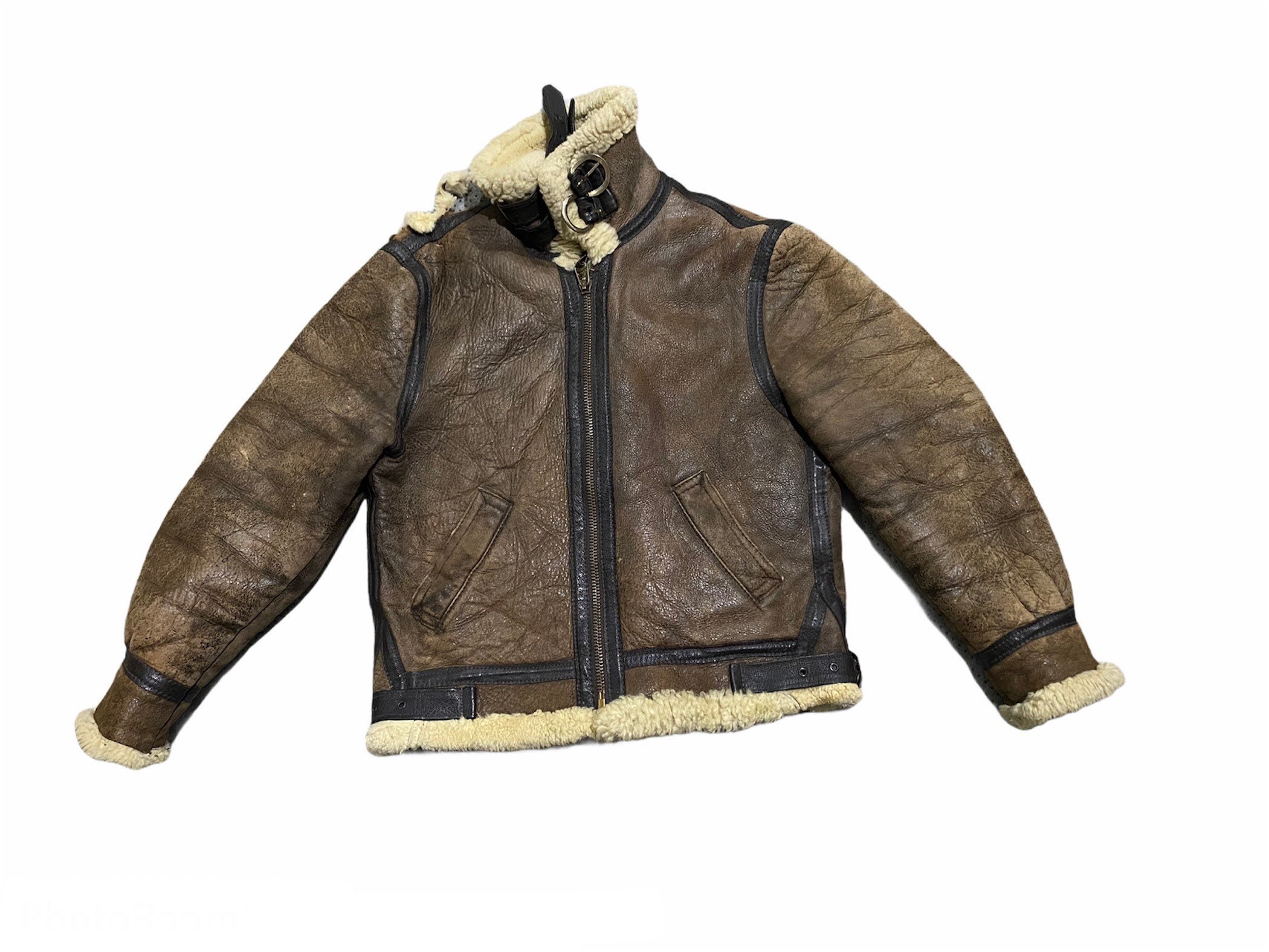 Schott NYC 257S Classic B-3 Sheepskin Leather Bomber Jacket - Brown wi -  Franklin & Poe