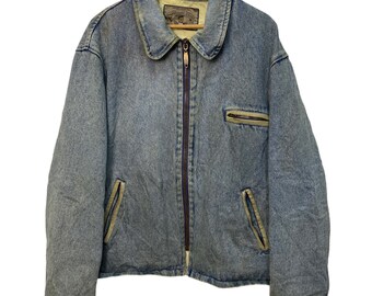 Vintage 80s GIORGIO ARMANI Bomber Varsity Zipper Jacket Cream 