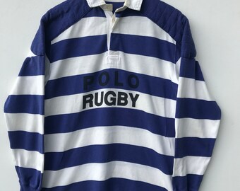 Vintage Polo Ralph Lauren Polo Rugby Hip Hop Stripe Shirt Polo Sport, Polo Stadium Rare