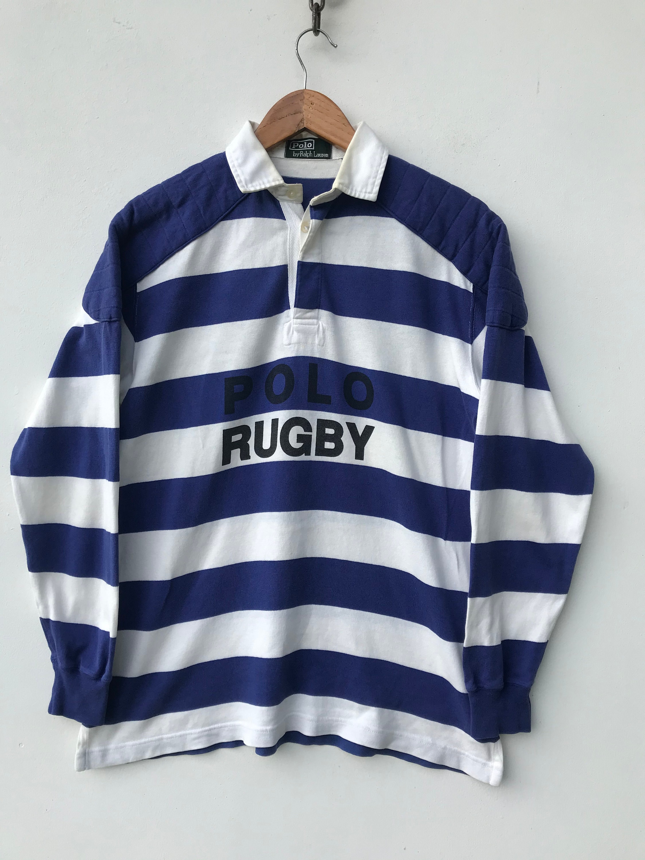 Vintage Polo Ralph Lauren Polo Rugby Hip Hop Stripe Shirt Polo