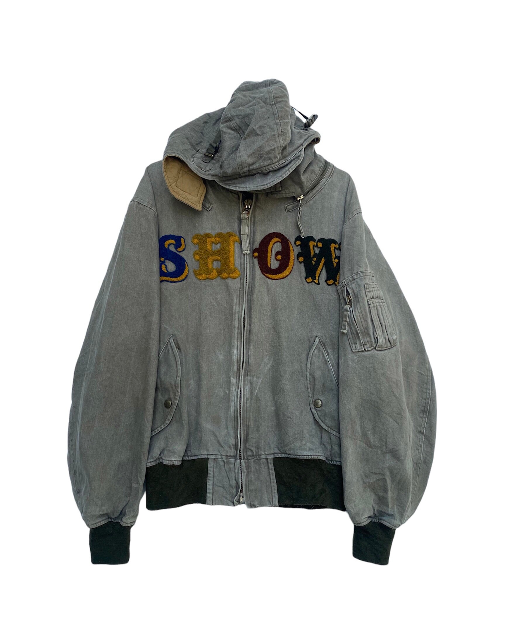 Vintage Karl Helmut Bomber Jacket Denim Design Show Spell