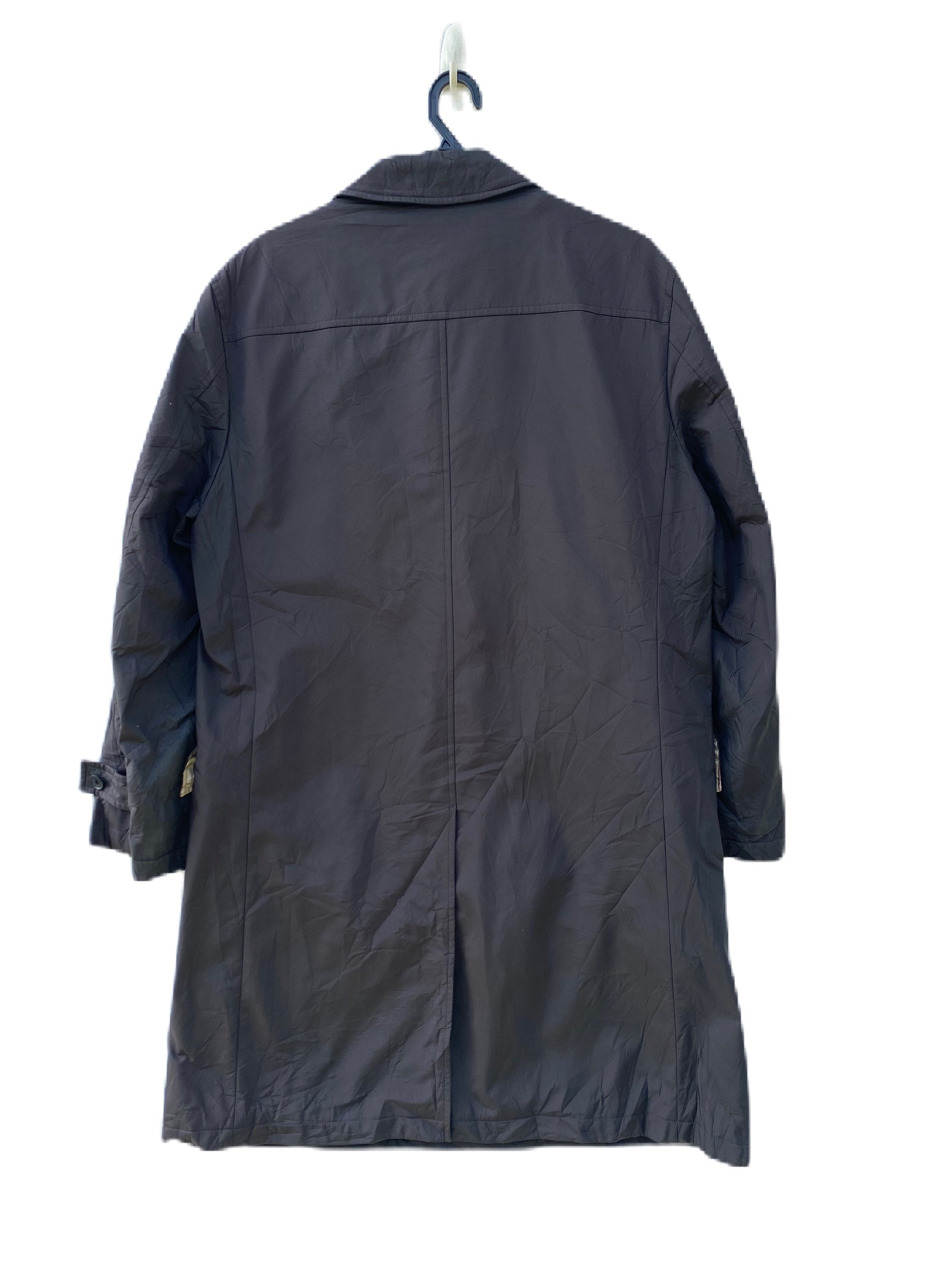 Vintage Burberry Black Label Checkered Long Jacket, Satin