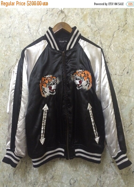 Vintage Embroidered Japanese Souvenirs Sukajan Varsity Vintage Embroidered Japanese Souvenirs Sukajan Varsity