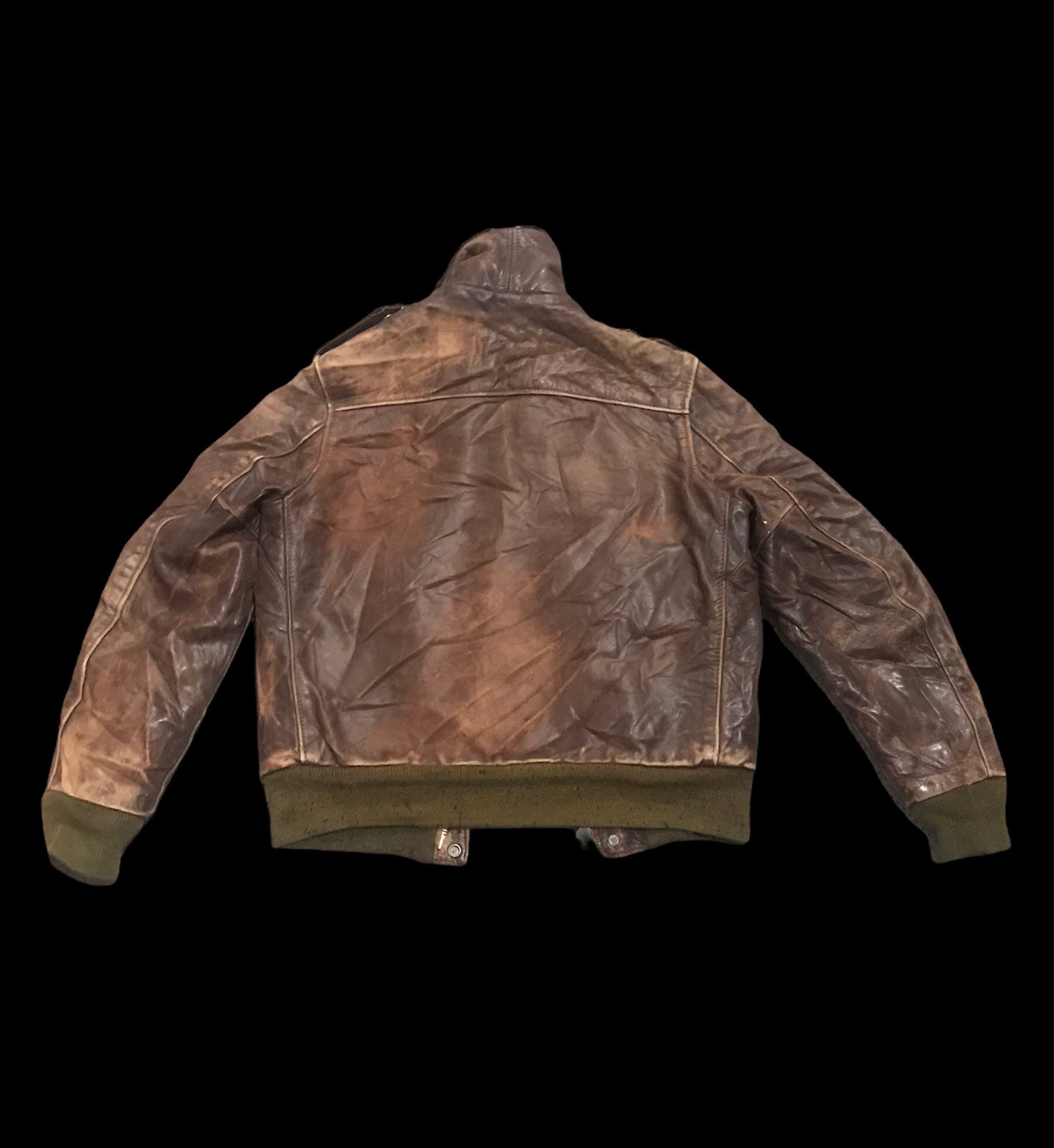 Vintage Military Leather Jacket Schott Biker Jacket Made in USA Rare Etsy