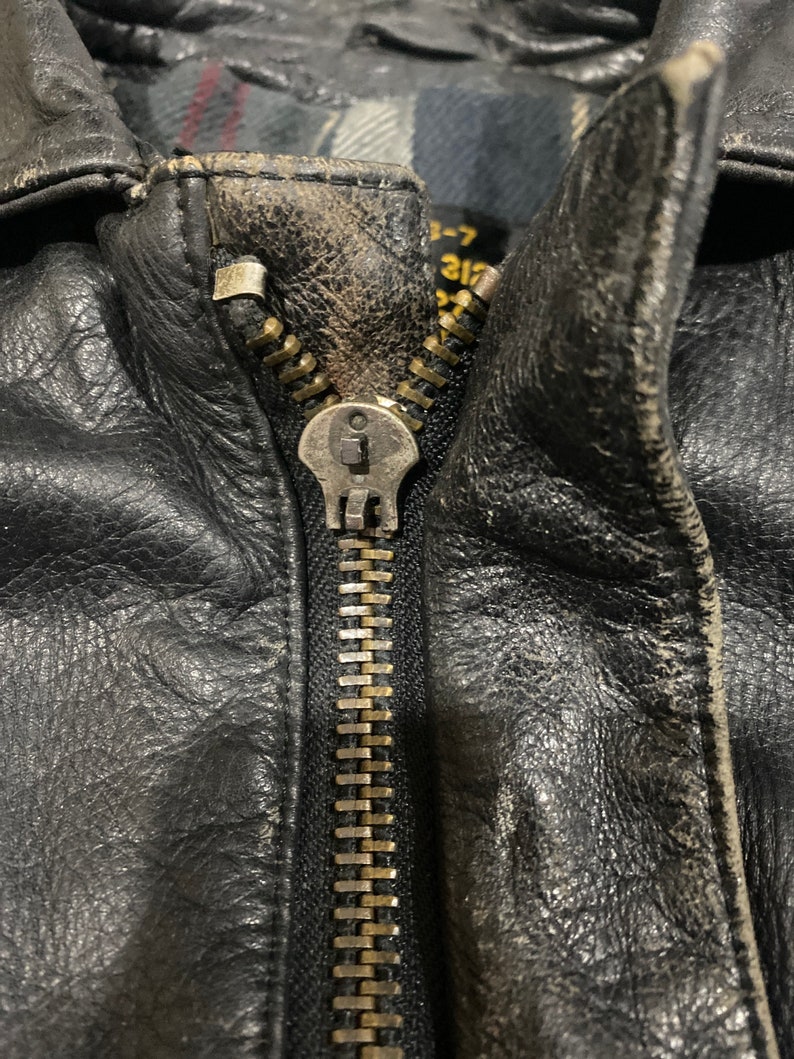 Vintage Avirex Type B7 Leather Jacket USN Jacket Rare - Etsy