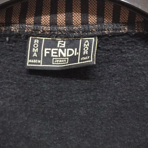 Vintage Fendi Pull Over Sweaters Zucca, Fendi Roma Italia Sweatshirt Made in Italy Size M Rare image 5