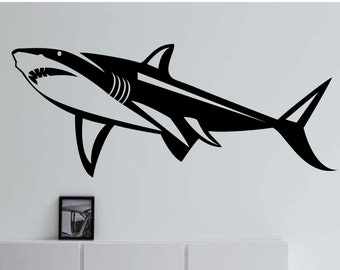 Shark Wall Decal Vinyl Sticker Art Decor Bedroom Design Mural interior design animals sea life