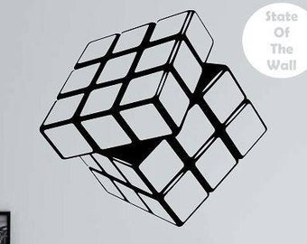 Rubik's Cube Vinyl Wall Decal Sticker Art Decor Bedroom Design Mural interior design Science Education Art educational