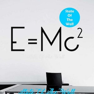 E=mc2 Science Wall Decal In Science we Trust Vinyl Sticker Art Decor Bedroom Design Mural Science Geek nerd educational