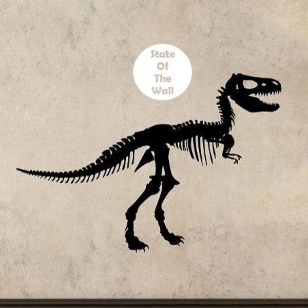 Calcomanía de pared de esqueleto de T-Rex: decoración artística de dinosaurios