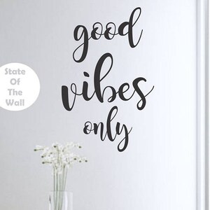Good Vibes Only Wall Decal OM Mandala Flower namaste Vinyl Sticker Art Decor Bedroom Design Mural flower Buddha namaste yoga living room