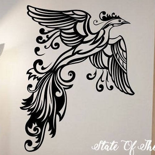 Phoenix Wall Decal Sticker Art Decor Bedroom Design Mural Etsy