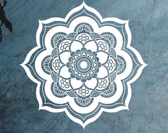 Mandala Flower Wall Decal: Namaste Vinyl Art Decor