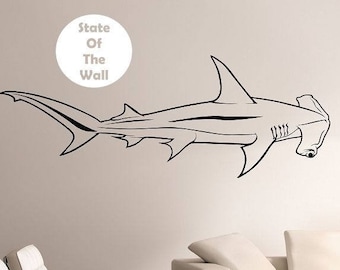 Hammerhead Shark Wall Decal Sticker Art Decor Bedroom Design Mural interior design family home decor art ocean sea animal