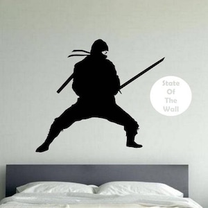 NInja Wall Decal NINJA STANCE Sticker Art Decor Bedroom Design Mural vinyl karate kids room home decor room decor wall mural SWORD