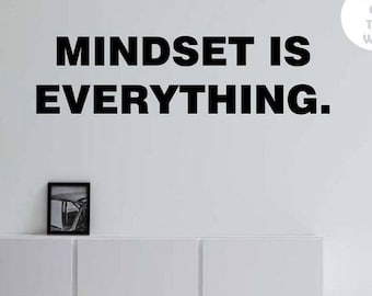 Mindset is Everything Wall Decal: Motivational Gym Decor