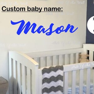 Custom Baby Name Wall Decal Vinyl Sticker Art Decor Bedroom - Etsy