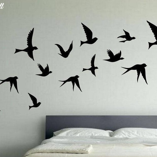 Flock of Birds Wall Decal Vinyl Wall Art Decal WD0098 - Etsy