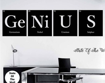Periodic Table of Elements Vinyl Wall Decal 34x22 Educational Home ...