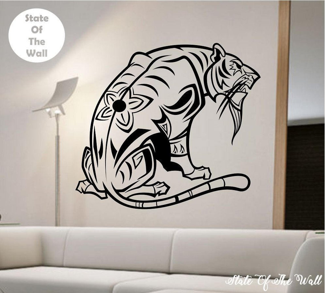 Tiger Wall Decal Sticker Art Decor Bedroom Design Mural Animal - Etsy