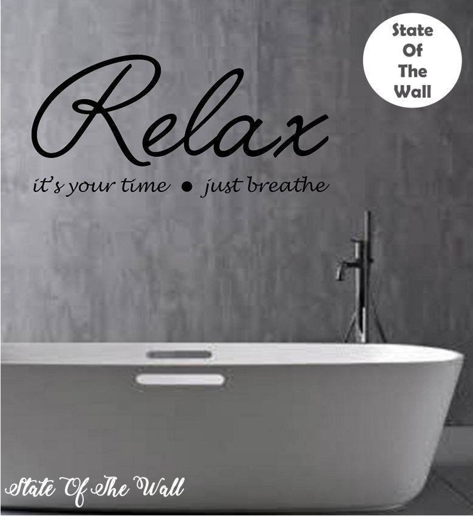 Relax Wall Decal Quote Vinyl Sticker Art Decor Bedroom Design Etsy