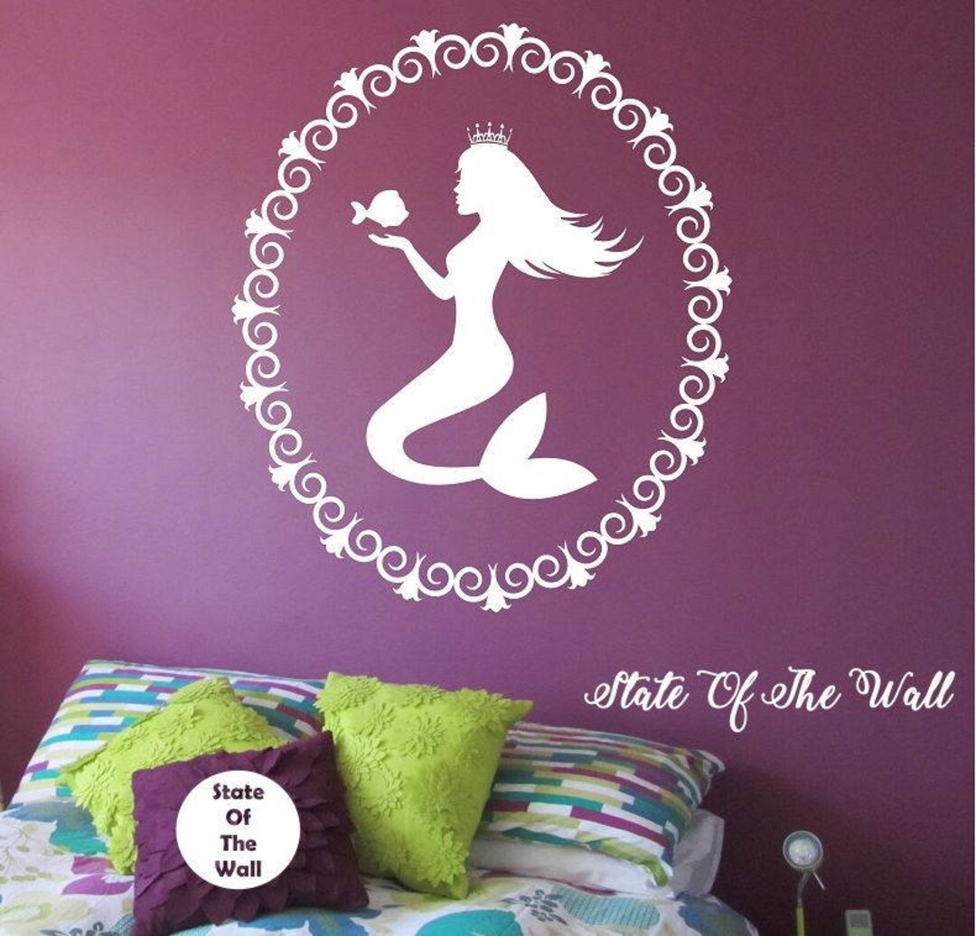 Mermaid Wall Decal PRINCESS Sticker Art Decor Bedroom Design Mural